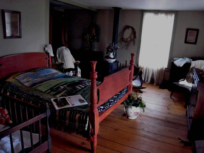 Master bedroom decorated with an Irish theme.